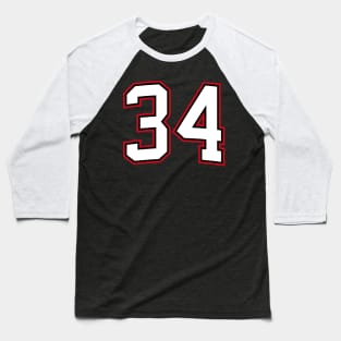 Number Thirty Four 34 Baseball T-Shirt